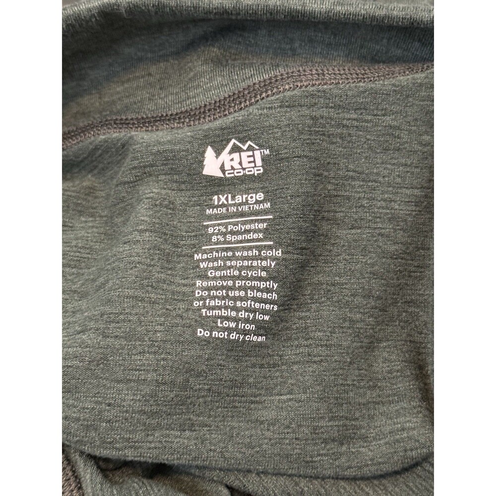 REI Co-op Women's Midweight Base Layer Half-Zip Long Sleeve Top 1X Green Outdoor - Picture 4 of 8